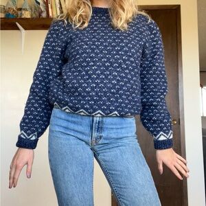 Vintage blue wool sweater
